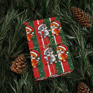 Christmas Kitten Fiesta Wrapping Paper