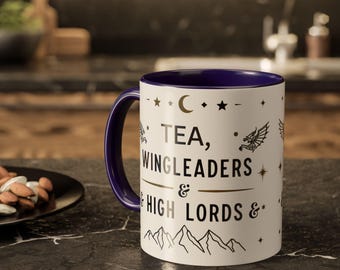 Tea, Wingleaders and  High Lords Fantasy Book Lovers Colorful Mug