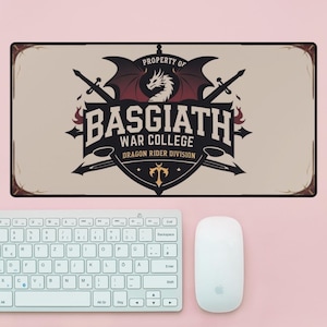 Basgiath War College Desk Mat - Fourth Wing Fan Gift, Fantasy Desk Pad, Dragon Rider Decor, Large Gaming or Office Mat