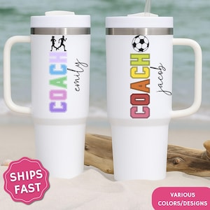 Personalized Coach Tumbler With Name,Custom Gift For Coach travel mug,Coach Gift,Coach 40oz Tumbler With handle, Sports Coach Thank You Gift