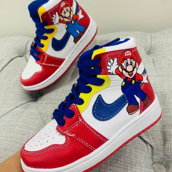 Super Mario bros  inspired of sneakers ( 3y 4y 5y sizes available )