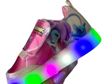 Amy rose light up sneakers pink sonic