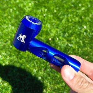 Metal Pipe with Glass Bowl - Durable, Portable, Tough, Tactical, Pocket Friendly Smoking Pipe Gift | INDUBIA™ GEN 1