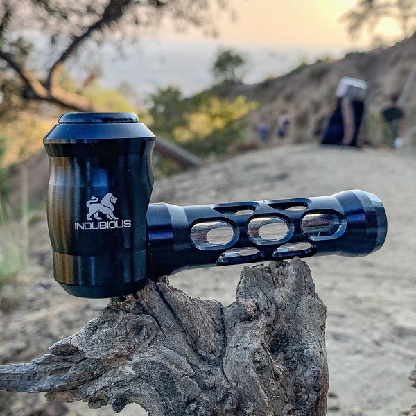 Metal Bowl Smoking Pipe | Durable Aluminum with Glass Stem, Pocket Size, Discreet Travel Pipe, Unbreakable Design | INDUBIA™ GEN 4