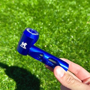 Glass Bowl Pipe with Metal Body | Protective Frame with Glass Interior | Easy to Take Apart & Clean | INDUBIA GEN 1 Smoking Pipe