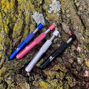 Pacote com 5 Chillum de Metal | Cachimbo One Hit Cool | Perfil Baixo | One Hitter com Mola | Melhor One Hitter | Colorido | Bat Pinch Hitter | Presentes