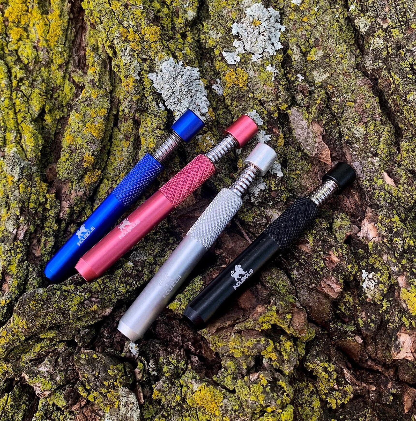 Metal Chillum 5 Pack | Cool One Hit Pipe | Low Profile | Spring Loaded One Hitter | Best One Hitter | Colorful | Bat Pinch Hitter | Gifts