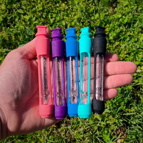 glass cigarette pipe Glass Pipe With Silicone Sleeve | One Hitter Chillum | Easy to Clean, Break  Resistant, and Portable | Silicone One Hitter | INDUBIA Sidekick