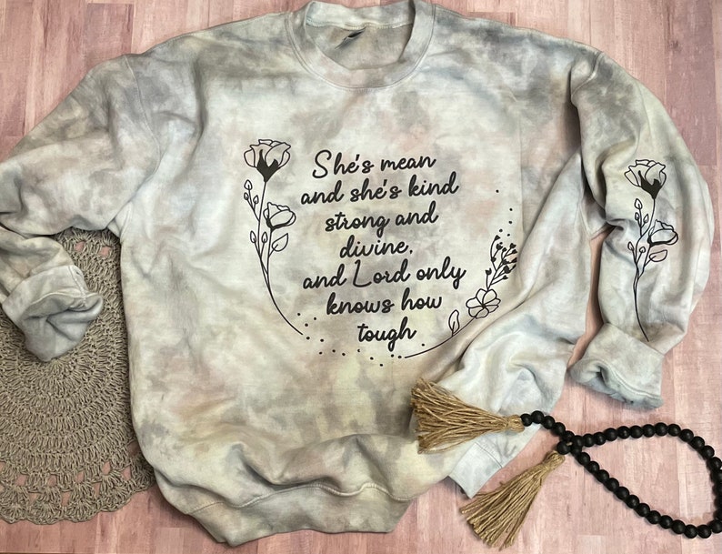 Shes Mean and Shes Kind Strong and Divine Zach Bryan Shirt Etsy