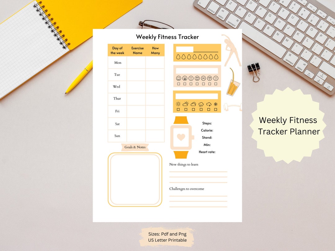 Fitness Planner and Workout Tracker, Exercise Log Book, Gym Planner ...
