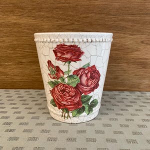Plant Pot, Spring Garden, Floral Ceramic Plant Pot