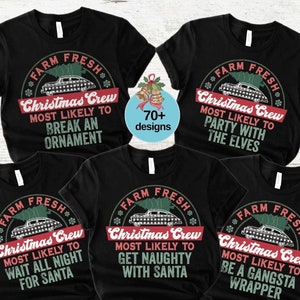 Matching Family Christmas Shirts, Most Likely to Christmas Shirts, Funny Group Christmas Tshirts, Holiday Outfits, Xmas Festive Mom Dad Kids