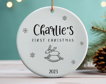 Baby's First Christmas Decoration, Baby's First Christmas Ornament 2023, Personalized Baby's First Christmas Ornament Kids Girls boys Gift