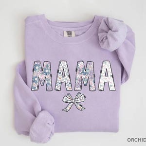 Comfort Colors® Mama Sweatshirt For Mothers Day Gift From Daughter, Mama Sweatshirts For Birthday Gift For Her, Baby Shower Gift Mom Sweater