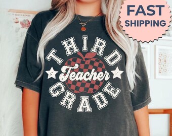 Comfort Colors®Third Grade Teacher Shirt, Third Grade Shirt Custom Third Grade Tshirt 3rd Grade Team Personalized Teacher 3rd Grade Shirt