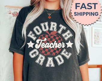 Comfort Colors® Fourth Grade Teacher Shirt Fourth Grade Shirt Custom Fourth Grade Tshirt 4th Grade Team Personalized Teacher 4th Grade Shirt