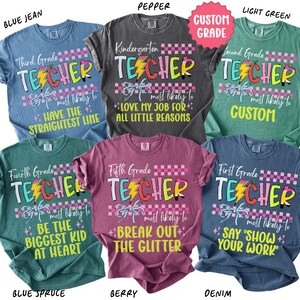 Comfort Colors Teacher Shirts, Back to School Shirts, Funny Most Likely To Teacher Tees, Grade Teacher Shirt Teacher Team Shirts Group Staff