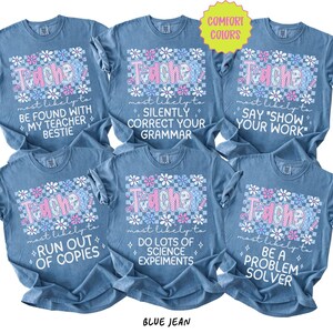 Comfort Colors Teacher Shirts, Back to School Shirts, Funny Most Likely To Teacher Tees, Grade Teacher Shirt Teacher Team Shirts Group Staff