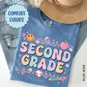 Comfort Colors Second Grade Teacher Shirt, 2nd Grade Teacher Shirt, 2nd Grade T-Shirt, Second Grade TShirt, Second Grade Teacher Gifts