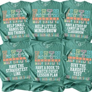 Fifth Grade Teacher Shirt Comfort Colors Back to School Shirts 5th Grade Teacher T-Shirt Funny Most Likely To Teacher Shirts Teacher Team