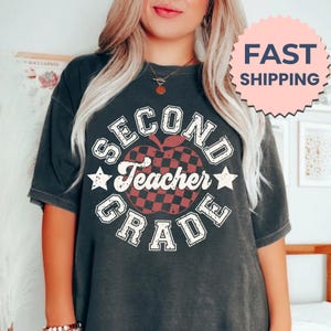 Comfort Colors® Second Grade Teacher Shirt Second Grade Shirt Custom Second Grade Tshirt 2nd Grade Team Personalized Teacher 2nd Grade Shirt