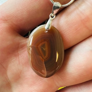 Collier en agate du lac Supérieur polie