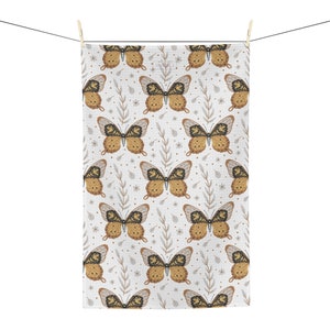 Butterfly Garden Soft Tea Dish Towel, Kitchen Decorative Linen