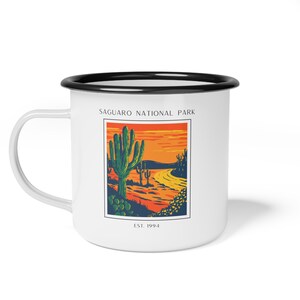 Saguaro National Park Travel Mug Enamel Camp Cup