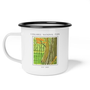 Congaree National Park Enamel Travel Mug Camp Cup