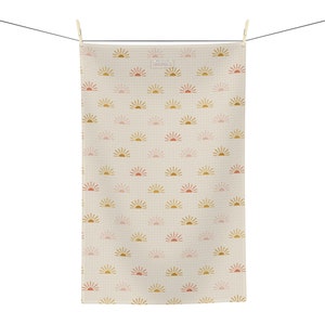 Retro Sunshine boho warm Soft Tea Towel