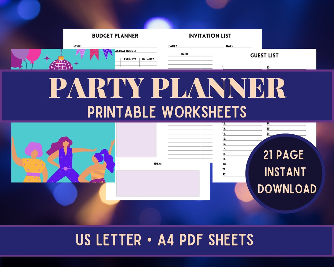 Party Planner Printables, Printable Holiday Party Planner, 2024 Party ...