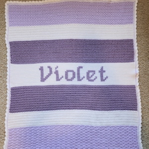 Personalized Baby Name Blanket PATTERN, Personalized Blanket, Baby Name Blanket, Personalized Blanket Pattern, Stitch Sampler