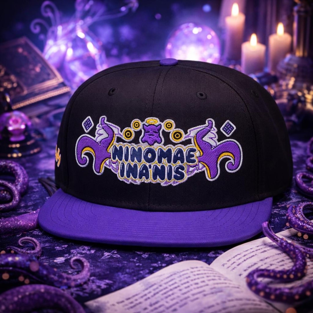 Inahat Hololive EN Myth Ninomae Ina'nis Snapback Hat – Takodachi Embroidered ...