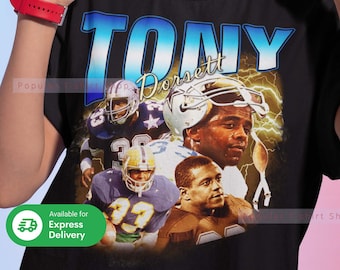Tony Dorsett vintage uniseks shirt, vintage Tony Dorsett T-shirt cadeau voor hem en haar, Tony Dorsett-sweatshirt, expresverzending beschikbaar