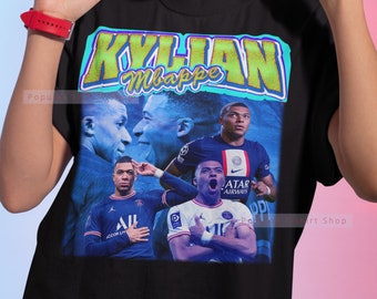 Kylian Mbappe Vintage Unisex Shirt, Vintage Kylian Mbappe TShirt Gift For Him and Her, Kylian Mbappe SweatShirt, Express Shipping Available