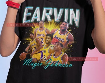 Camiseta unisex vintage Earvin Magic Johnson, camiseta vintage Earvin Magic para él y para ella, sudadera Earvin Magic, envío exprés disponible
