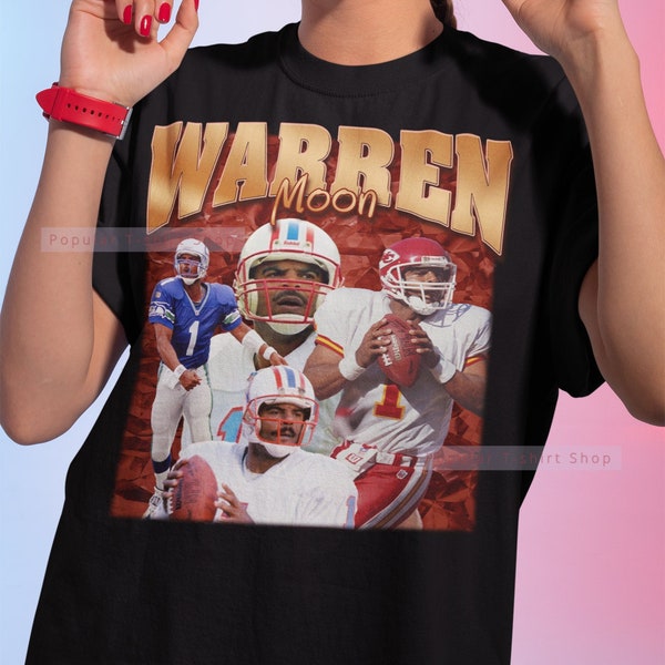 Warren Moon Vintage Unisex Shirt, Vintage Warren Moon TShirt Gift For Him and Her, Best Warren Moon SweatShirt, Express Shipping Available
