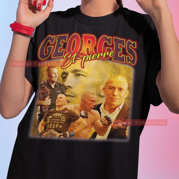 Georges St-Pierre Vintage Camisa unisex, Vintage Georges St-Pierre camiseta regalo para él y ella, Georges St-Pierre, envío exprés disponible