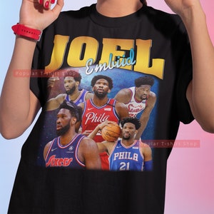 Joel Embiid Vintage Unisex Shirt, Vintage Joel Embiid TShirt Gift For Him and Her, Joel Embiid SweatShirt Gift, Express Shipping Available