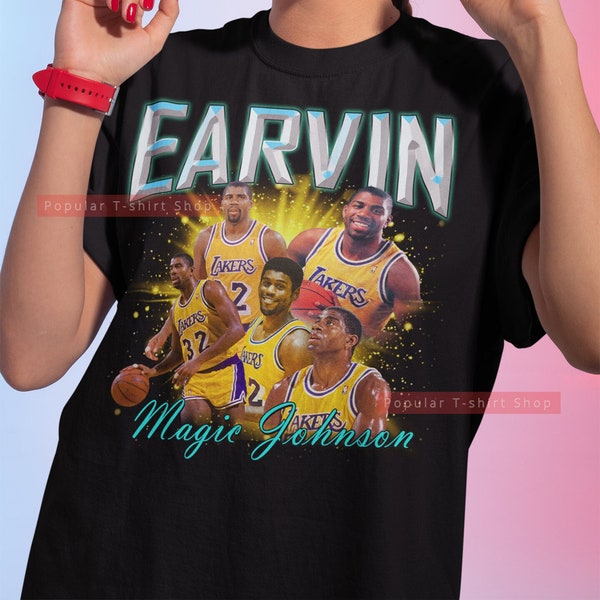 Earvin Magic Johnson Vintage Unisex Shirt,  Vintage Earvin Magic Tshirt For Him and Her, Earvin Magic Sweatshirt, Express Shipping Available