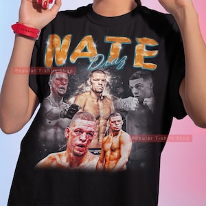 Nate Diaz Vintage Unisex Shirt, Vintage Nate Diaz TShirt Gift For Him and Her, Best Nate Diaz SweatShirt, Express Shipping Available