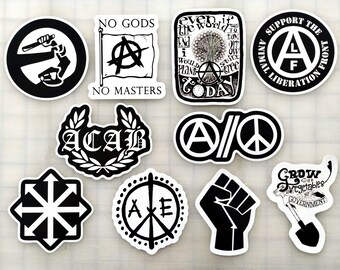 Anarchist Inspired Sticker Pack 2 (10 Stickers)