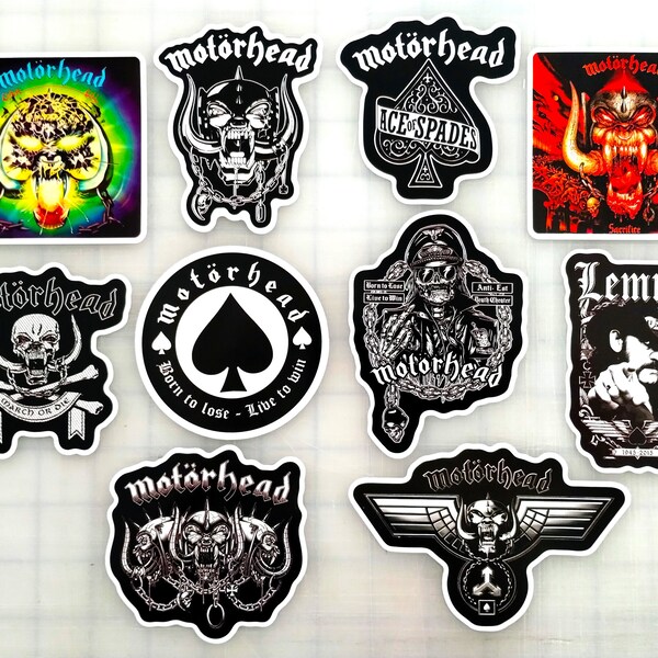 Motorhead Inspired Sticker Pack (10 Stickers) Heavy Hard Rock Speed Metal Band