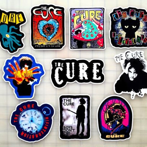 The Cure Inspired Sticker Packs (10 Stickers) Alternative New Wave Post Punk Rock Band