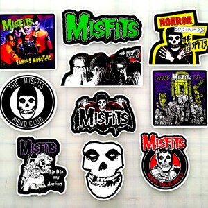 Misfits Inspired Sticker Pack (10 Stickers) Hardcore Horror Punk Rock Band