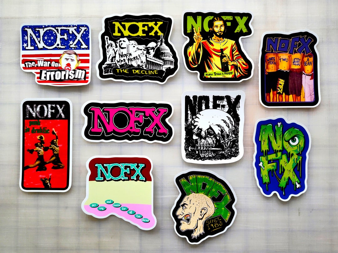 Nolick Sticker NOFX Inspired Sticker Pack 10 Stickers Ska Skate Punk Band - Etsy