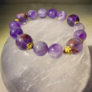 12mm & 10mm Amethyst Phantom bracelet