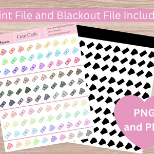 Printable Cute Cash Planner Stickers, Instant Download Functional ...