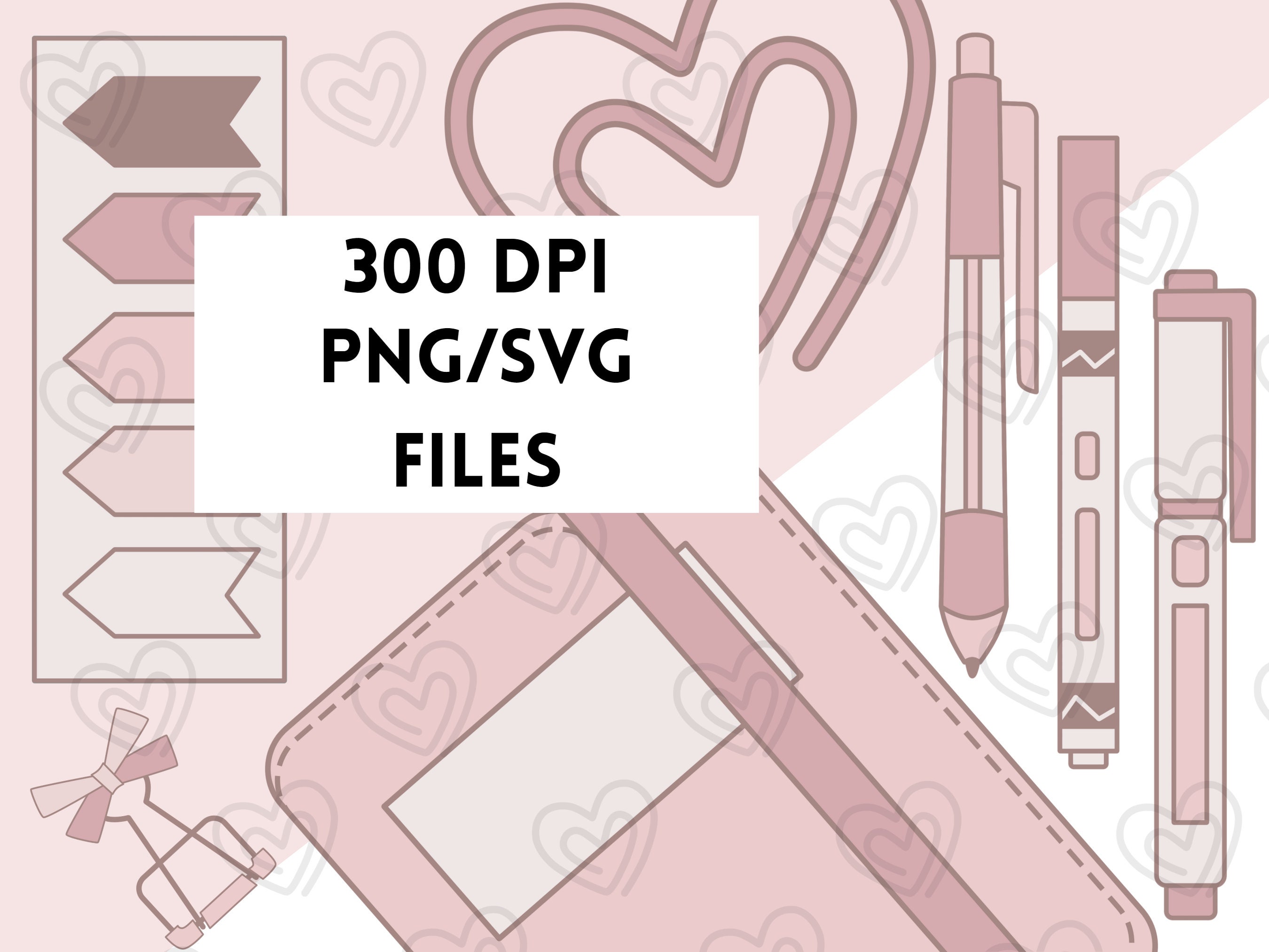 Peach Planner Clipart Bundle, Peach Pen Clipart, Planner PNG Bundle ...