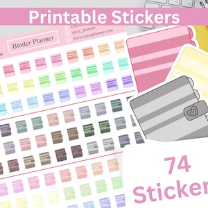 Planner Icon Printable Planner Stickers, Binder Planner Icon Instant Download, A5 Planner Icon Printable, PDF, JPG, PNG, Cut Files Included